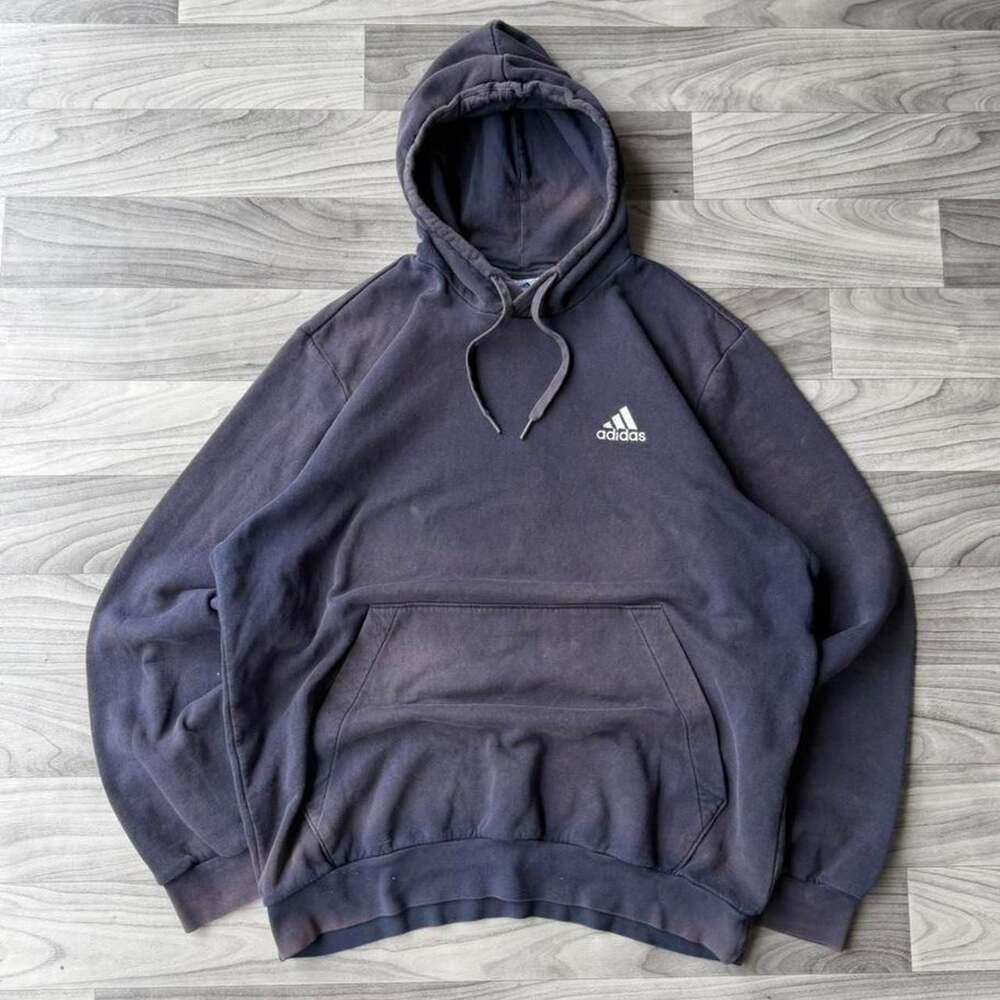 adidas Vintage Y2K Navy Performance Logo Hoodie